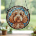 Cockapoo Golden Stained Glass Effect Suncatcher